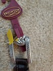 NWT Ladies Brighton Belt, Brown Leather, Woven Insert,Heart Buckle, Size Medium  — photo 7