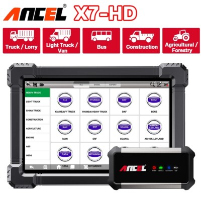 Ancel X7 HD LKW Diagnosegerät DPF Alle System Fehlerauslesegerät für Iveco MAN