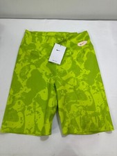 Nike One Luxe Icon Clash Training Shorts Women  s M Atomic Green Tight Fit New