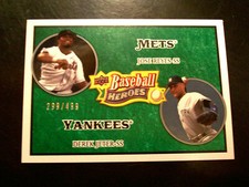 Derek Jeter / Jose Reyes 2008 UD Heroes EMERALD #ed 299/499