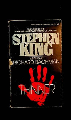 Vintage Stephen King Richard Bachman Paperback Thinner 1985 1st Signet Printing