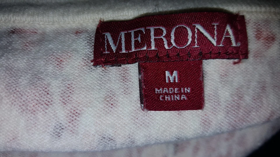 Cárdigan Suéter Camisa Merona Mujer Talla M Mediana Rosa Rojo Borgoña Foto 2 de 3