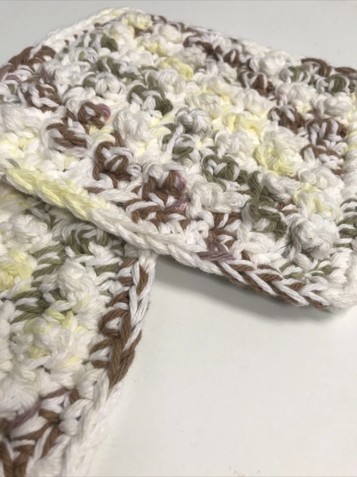 Conjunto de dois 530 esfoliantes de banho pano corporal facial branco marrom verde e amarelo - Imagem 3 de 4