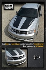 Dodge Avenger Hood Racing Stripes Decals 2011 2012 2013 2014 Pro Motor