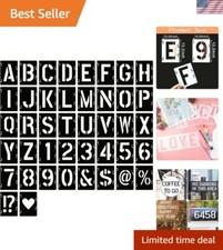 42-Piece 12 Inch Reusable Letter Number Stencils for DIY Crafts - Easy Align