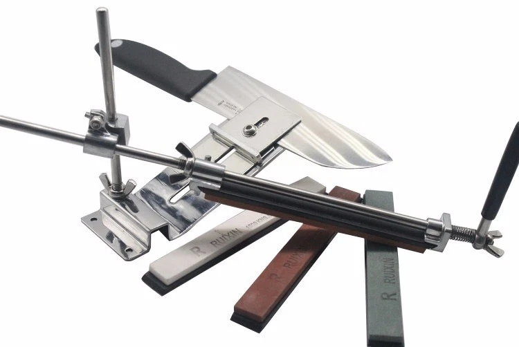 Knife Sharpener Professional Kitchen Sharpening Set System Fix Angle 4 Whetstone - Image 4 of 4