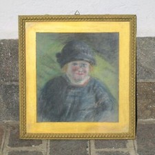 Quadro Dipinto Volto Bambina Firma Epifani Collezione Vintage Anni ‘40