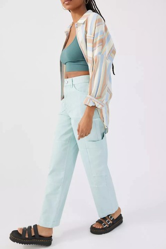 BDG Urban Outfitters Women's Baggy Jean Boho Kate High Rise Light Blue 27 Small - Picture 2 of 13