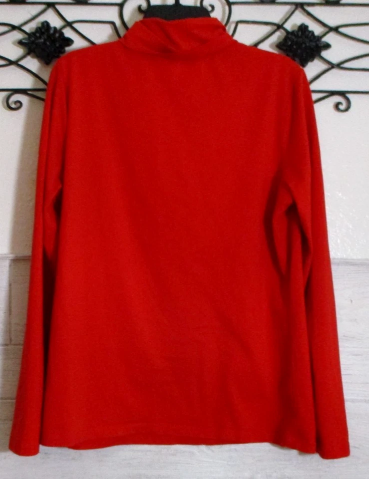 Top para mujer Land's End talla L manga larga rojo Foto 2 de 4