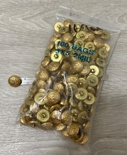169 Gold Tone Waterbury Co. USA Uniform Buttons Lot 3/4" ~ FREE Shipping