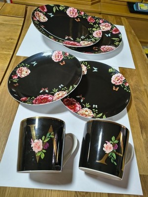 CreaTable / Affektdesign  Enjoy Roses  Geschirr Teile (6 Teile, Konvolut) Porzel