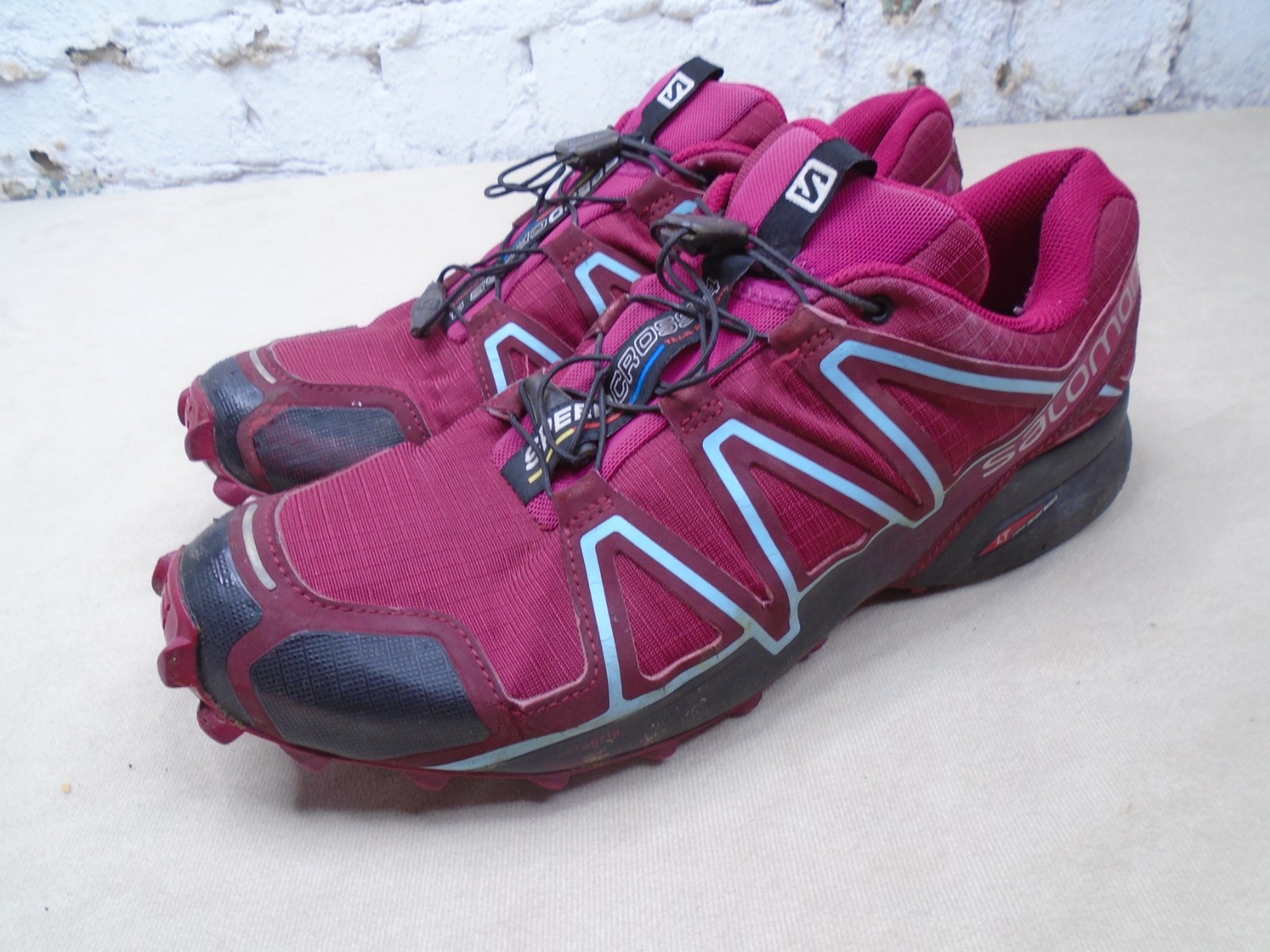 Salomon LT Speed Cross 4 Sneakers Size 11  US Mens Mesh Red Vietnam image 4