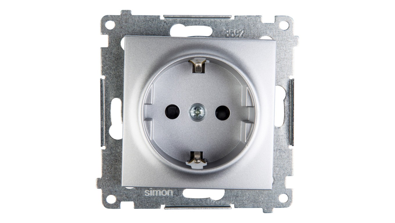 Schuko single socket z/u 16A IP20 with Simon 54 DGSz1CZ.01/43