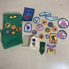 Girl Scouts America PATCHES LOT 80's assorted patches, Sash, Pins