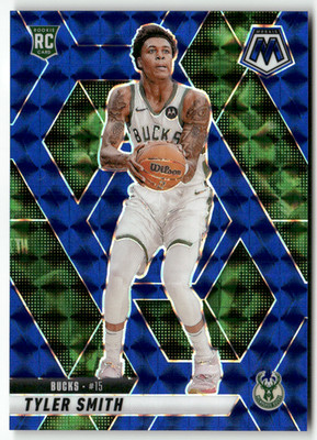 2024-25 Panini Mosaic NBA No. 225 Tyler Smith Rookie Blue Prizm 18/199