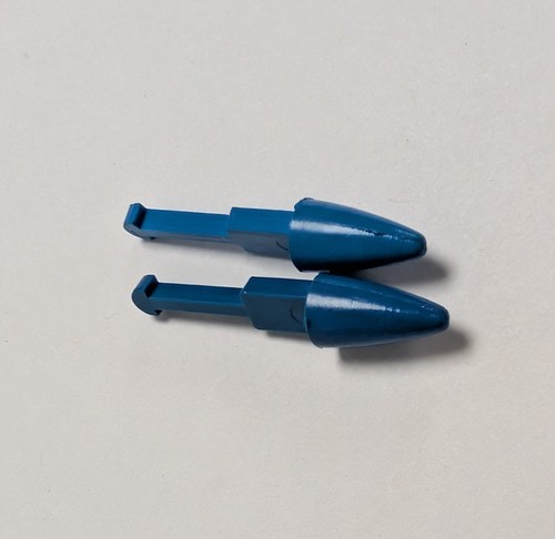 Par de armas de misiles azules Bandai Popy Combattra Godaikin 1984 de colección (2x) pieza - Imagen 2 de 2