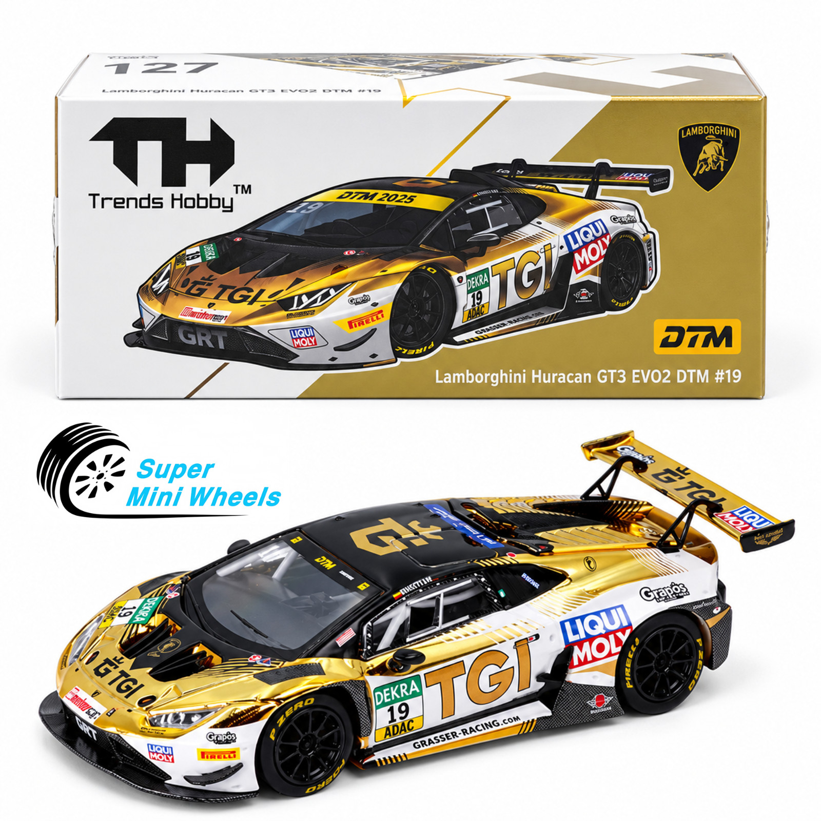 Trends Hobby 1:64 Lamborghini Huracan GT3 EVO2 – DTM 2025 #19
