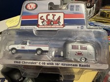 Acme Greenlight Exclusive 1:64 1968 Chevy C-10 Truck with Airstream Bambi Camper