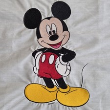  Vintage 90s Disney Mickey Mouse Embroidered Patch   DIY Sewing Supply   Fabric