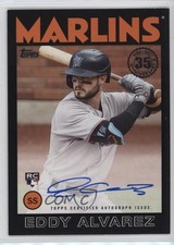 2021 Topps 1986 Baseball Black 118/199 Eddy Alvarez #86A-EAL Auto 0c2
