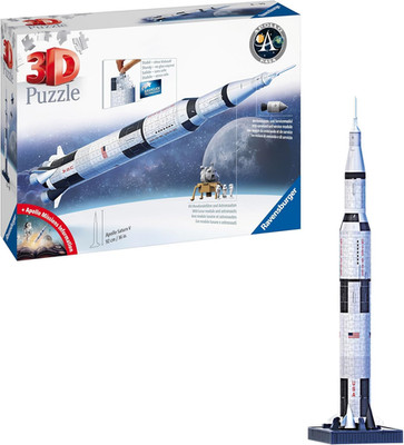 Ravensburger Apollo Saturn V Rocket Edition: 3D Jigsaw Puzzle for Kids - 440 Pie