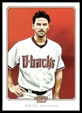 Stephen Drew 2010 Topps 206 #195 Diamondbacks MLB READ FREE SHIP AutographDen