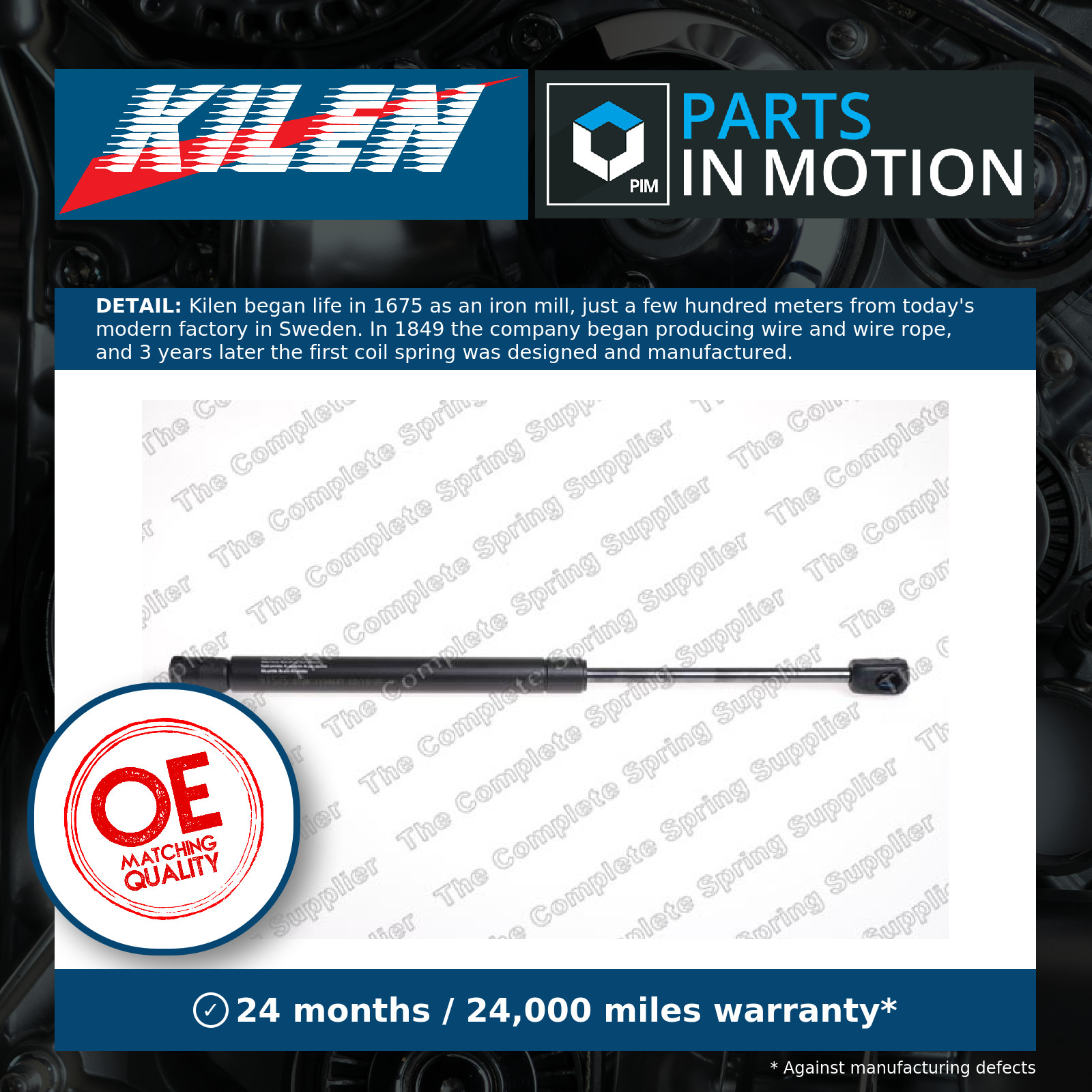 Bonnet Gas Strut fits JAGUAR XJ X350 4.2 03 to 09 Spring Lift Front Kilen New