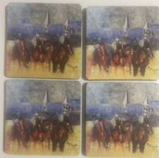 Betsy Drake Horse Steeplechase Coaster Set of 4