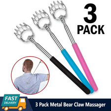 3 Pack Metal Back Scratcher Back Extendable Massager Bear Claw Telescopic New
