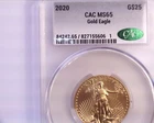 2025 Eagle $25 Coin 1/2 oz Fine Gold American - CAC MS65