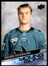 2020-21 Upper Deck Young Guns Fredrik Handemark Rookie San Jose Sharks #711 R107