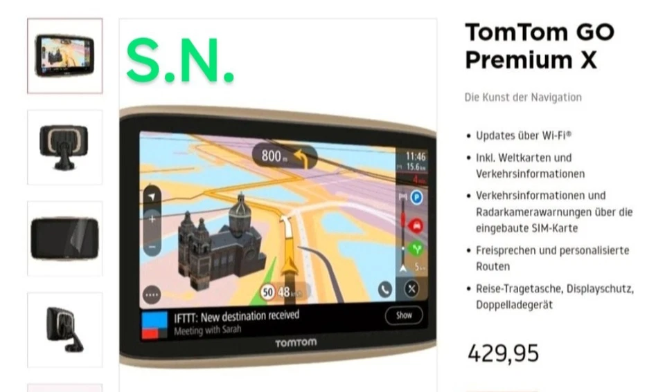 TomTom Go Premium-X - NEUSTE-KARTE 07.2025 Blitzer-Radarwarner+Traffic Kostenlos - Bild 2 von 4