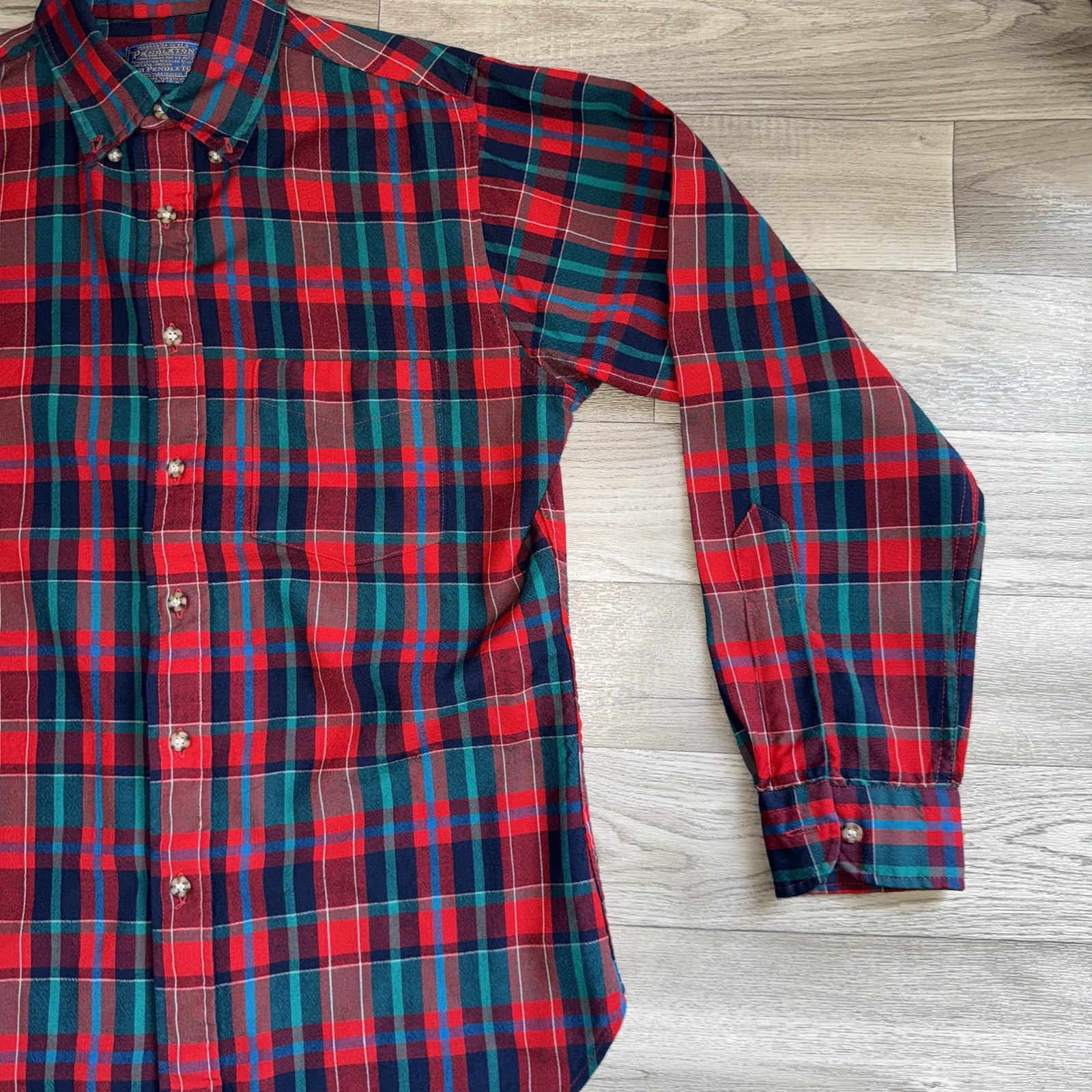 Pendleton Button Up Shirt Mens Medium Virgin Wool… - image 3