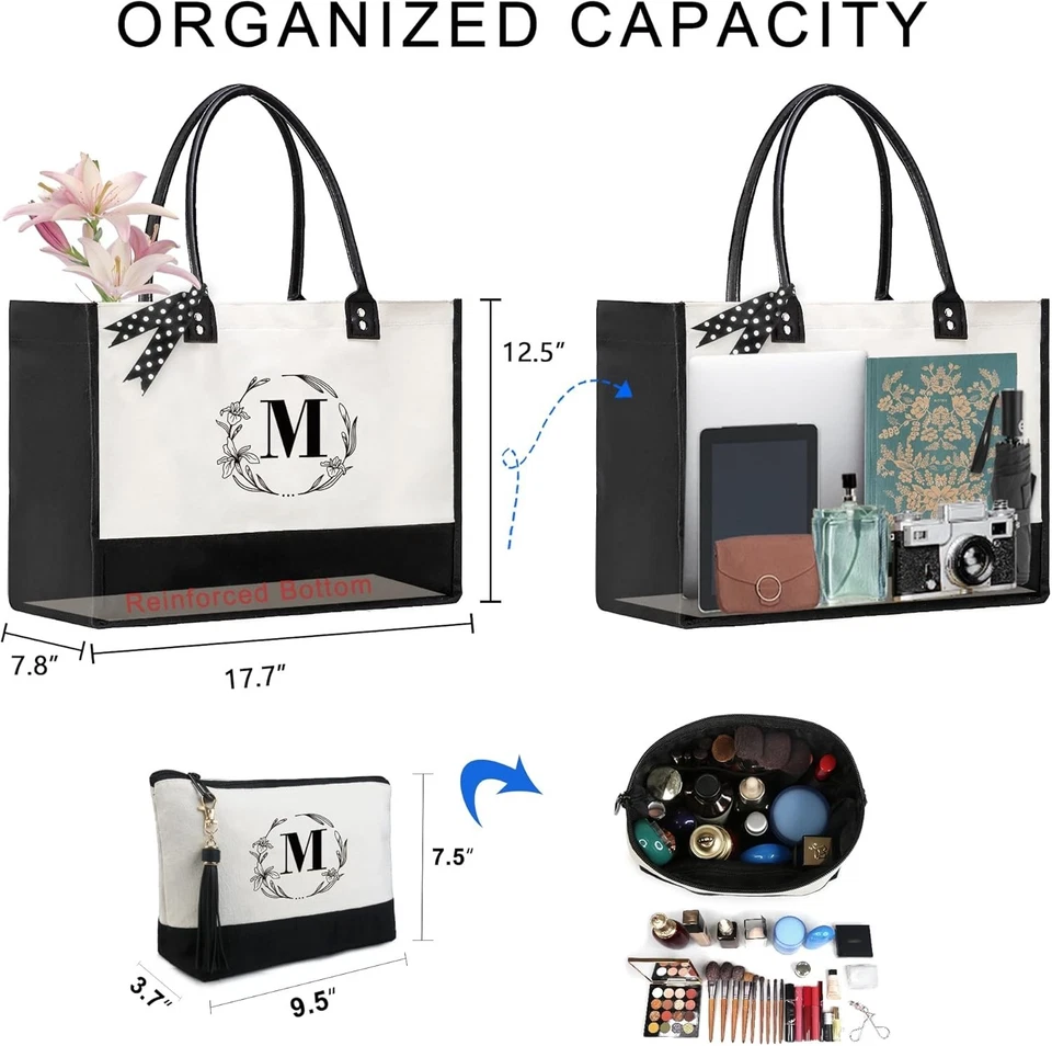 Presentes de aniversário femininos personalizados BeeGreen grandes brancos e pretos - Imagem 2 de 4