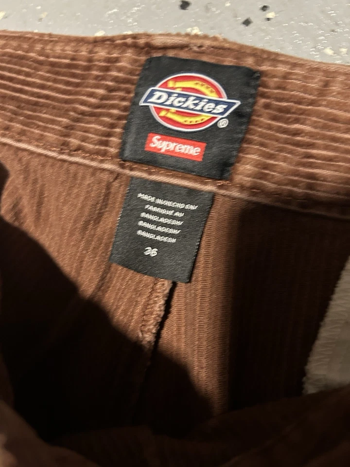 Pantalones Pintor Supreme X Dickies Pana Marrón Talla 36 Foto 2 de 4