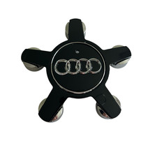 Black Audi A4 A6 Q5 A7 Wheel Rim 5 Lug Nut Bolt Center Cap Hub Cover