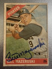 Rare! Original 1966 Topps Venezuelan  Bill Mazeroski #210 Autograph Auto HOF