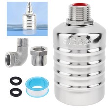 Float Valve, 304 Stainless Steel 1/2inch to 3/4inch Auto 0.5 inches,