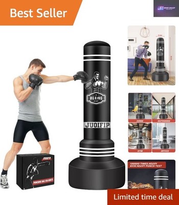 Robuster 175cm Boxsack mit auslaufsicherem Ständer - perfekt für drinnen/draußen