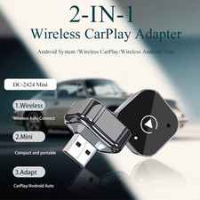 2In1 Wireless Carplay Adapter Android Auto Wired to Wireless Automatic Connectio