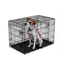 Vibrant Life Wire Dog Crate, Double-Door, Divider and Leak-Proof Tray