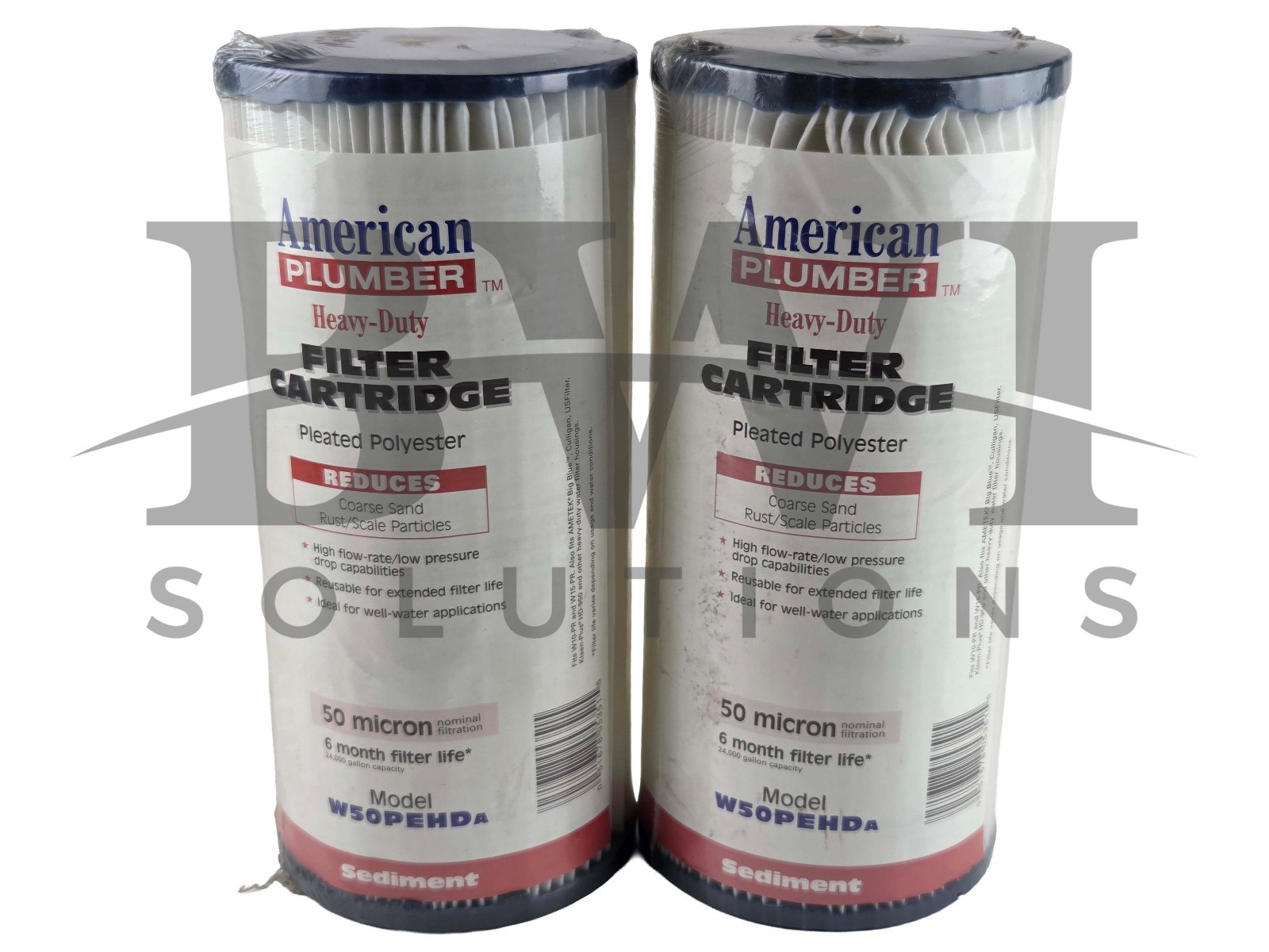 SEALED American Plumber W50PEHDA Heavy-Duty Pleated Filter C