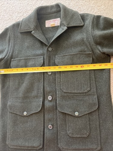 Vintage Filson Single Mackinaw Cruiser Jacket Size 36 S Green 100% Virgin Wool - Picture 12 of 24