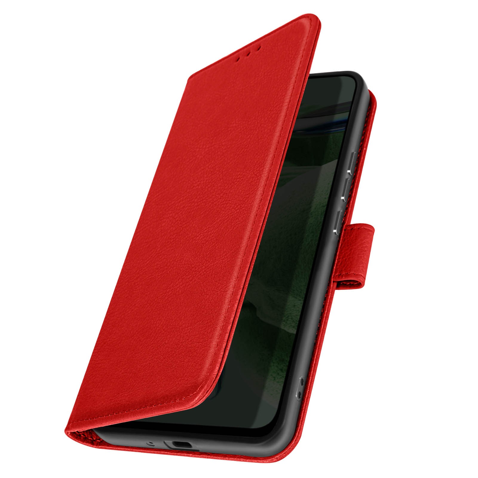 Coque Samsung S9 Plus rouge à clapet pour ranger vos cartes et éviter les rayures d'écran