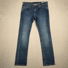 Vans Jeans Mens 32x32 Blue V76 Skinny Fit Denim 5 Pocket Skate Casual Preppy