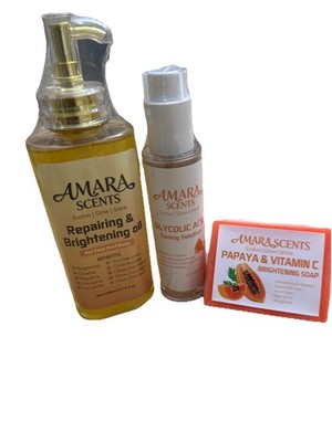 Turmeric Kojic Acid Super Whitening Oil Soap Glycolic Dark spots Skin Repair Kit