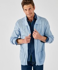 Zipped Cardigan Damart Men Small Items Top High Collar Long Sleeves