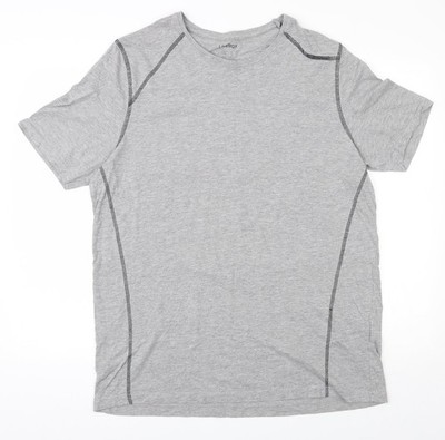Livergy Herren T-Shirt grau Baumwolle Größe XL Rundhals