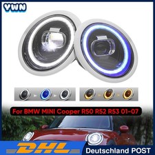 Paar LED Scheinwerfer Chrom DRL für MINI Cooper R50 R52 R53 01-07 E57 E-Nummer
