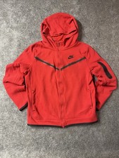 Nike Sportswear Tech Fleece Full Zip Hoodie Logo Unisex Youth XL Red  Pants